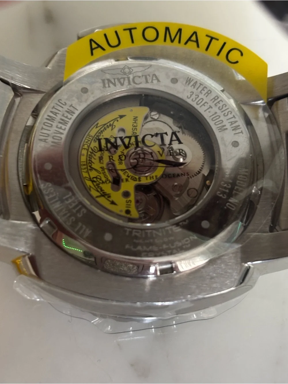 Men’s Invicta Diver Pro-Silver Stainless Steel Watch, Retired NWT & Box.